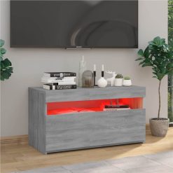 TV Cabinet With LED Lights Grey Sonoma 75x35x40 Cm 2 TV Cabinet With LED Lights Grey Sonoma 75x35x40 Cm -NEWTRAL Sales Shop TV Cabinet with LED Lights Grey Sonoma 75x35x40 cm 509434 2