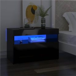 TV Cabinet With LED Lights High Gloss Black 60x35x40 Cm -NEWTRAL Sales Shop TV Cabinet with LED Lights High Gloss Black 60x35x40 cm 466209 5