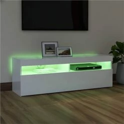 TV Cabinet With LED Lights High Gloss White 120x35x40 Cm 10 TV Cabinet With LED Lights High Gloss White 120x35x40 Cm -NEWTRAL Sales Shop TV Cabinet with LED Lights High Gloss White 120x35x40 cm 463008 4