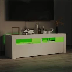 TV Cabinet With LED Lights High Gloss White 120x35x40 Cm 8 TV Cabinet With LED Lights High Gloss White 120x35x40 Cm -NEWTRAL Sales Shop TV Cabinet with LED Lights High Gloss White 120x35x40 cm 466140 2