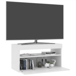TV Cabinet With LED Lights High Gloss White 75x35x40 Cm -NEWTRAL Sales Shop TV Cabinet with LED Lights High Gloss White 75x35x40 cm 509311 2