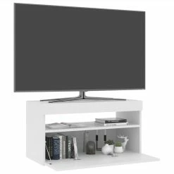 TV Cabinet With LED Lights High Gloss White 75x35x40 Cm 8 TV Cabinet With LED Lights High Gloss White 75x35x40 Cm -NEWTRAL Sales Shop TV Cabinet with LED Lights High Gloss White 75x35x40 cm 509311 2