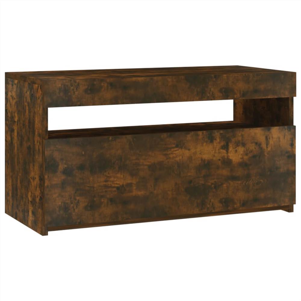 TV Cabinet with LED Lights Smoked Oak 75x35x40 cm TV Cabinet With LED Lights Smoked Oak 75x35x40 Cm -NEWTRAL Sales Shop TV Cabinet with LED Lights Smoked Oak 75x35x40 cm 510612 1