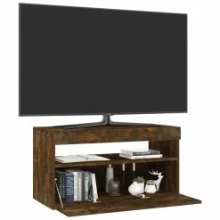 TV Cabinet With LED Lights Smoked Oak 75x35x40 Cm -NEWTRAL Sales Shop TV Cabinet with LED Lights Smoked Oak 75x35x40 cm 510612 5