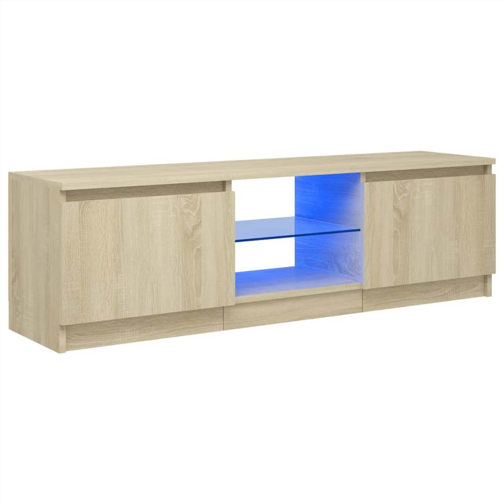 TV Cabinet with LED Lights Sonoma Oak 120x30x35.5 cm TV Cabinet With LED Lights Sonoma Oak 120x30x35.5 Cm -NEWTRAL Sales Shop TV Cabinet with LED Lights Sonoma Oak 120x30x35 5 cm 476537 1