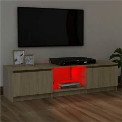TV Cabinet With LED Lights Sonoma Oak 120x30x35.5 Cm 8 TV Cabinet With LED Lights Sonoma Oak 120x30x35.5 Cm -NEWTRAL Sales Shop TV Cabinet with LED Lights Sonoma Oak 120x30x35 5 cm 476537 2