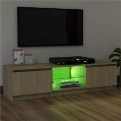 TV Cabinet With LED Lights Sonoma Oak 120x30x35.5 Cm 3 TV Cabinet With LED Lights Sonoma Oak 120x30x35.5 Cm -NEWTRAL Sales Shop TV Cabinet with LED Lights Sonoma Oak 120x30x35 5 cm 476537 3