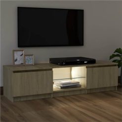 TV Cabinet With LED Lights Sonoma Oak 120x30x35.5 Cm 4 TV Cabinet With LED Lights Sonoma Oak 120x30x35.5 Cm -NEWTRAL Sales Shop TV Cabinet with LED Lights Sonoma Oak 120x30x35 5 cm 476537 4