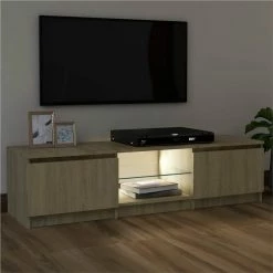 TV Cabinet With LED Lights Sonoma Oak 120x30x35.5 Cm 10 TV Cabinet With LED Lights Sonoma Oak 120x30x35.5 Cm -NEWTRAL Sales Shop TV Cabinet with LED Lights Sonoma Oak 120x30x35 5 cm 476537 4