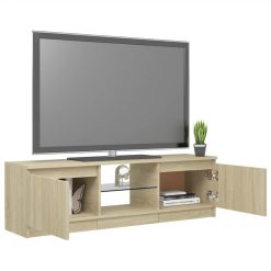 TV Cabinet With LED Lights Sonoma Oak 120x30x35.5 Cm 5 TV Cabinet With LED Lights Sonoma Oak 120x30x35.5 Cm -NEWTRAL Sales Shop TV Cabinet with LED Lights Sonoma Oak 120x30x35 5 cm 476537 5