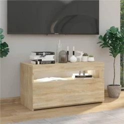 TV Cabinet With LED Lights Sonoma Oak 75x35x40 Cm 9 TV Cabinet With LED Lights Sonoma Oak 75x35x40 Cm -NEWTRAL Sales Shop TV Cabinet with LED Lights Sonoma Oak 75x35x40 cm 509317 3