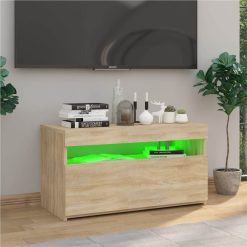 TV Cabinet With LED Lights Sonoma Oak 75x35x40 Cm 4 TV Cabinet With LED Lights Sonoma Oak 75x35x40 Cm -NEWTRAL Sales Shop TV Cabinet with LED Lights Sonoma Oak 75x35x40 cm 509317 4
