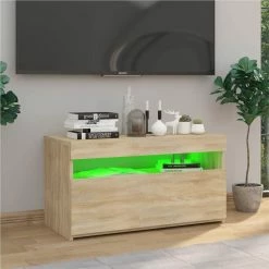 TV Cabinet With LED Lights Sonoma Oak 75x35x40 Cm 10 TV Cabinet With LED Lights Sonoma Oak 75x35x40 Cm -NEWTRAL Sales Shop TV Cabinet with LED Lights Sonoma Oak 75x35x40 cm 509317 4