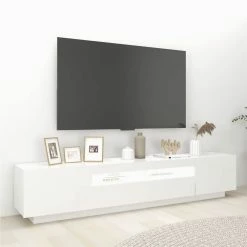 TV Cabinet With LED Lights White 200x35x40 Cm 10 TV Cabinet With LED Lights White 200x35x40 Cm -NEWTRAL Sales Shop TV Cabinet with LED Lights White 200x35x40 cm 491709 4
