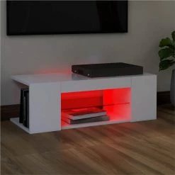 TV Cabinet With LED Lights White 90x39x30 Cm -NEWTRAL Sales Shop TV Cabinet with LED Lights White 90x39x30 cm 461654 4