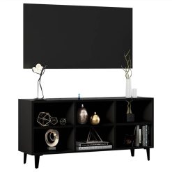 TV Cabinet With Metal Legs Black 103.5x30x50 Cm -NEWTRAL Sales Shop TV Cabinet with Metal Legs Black 103 5x30x50 cm 473413 2