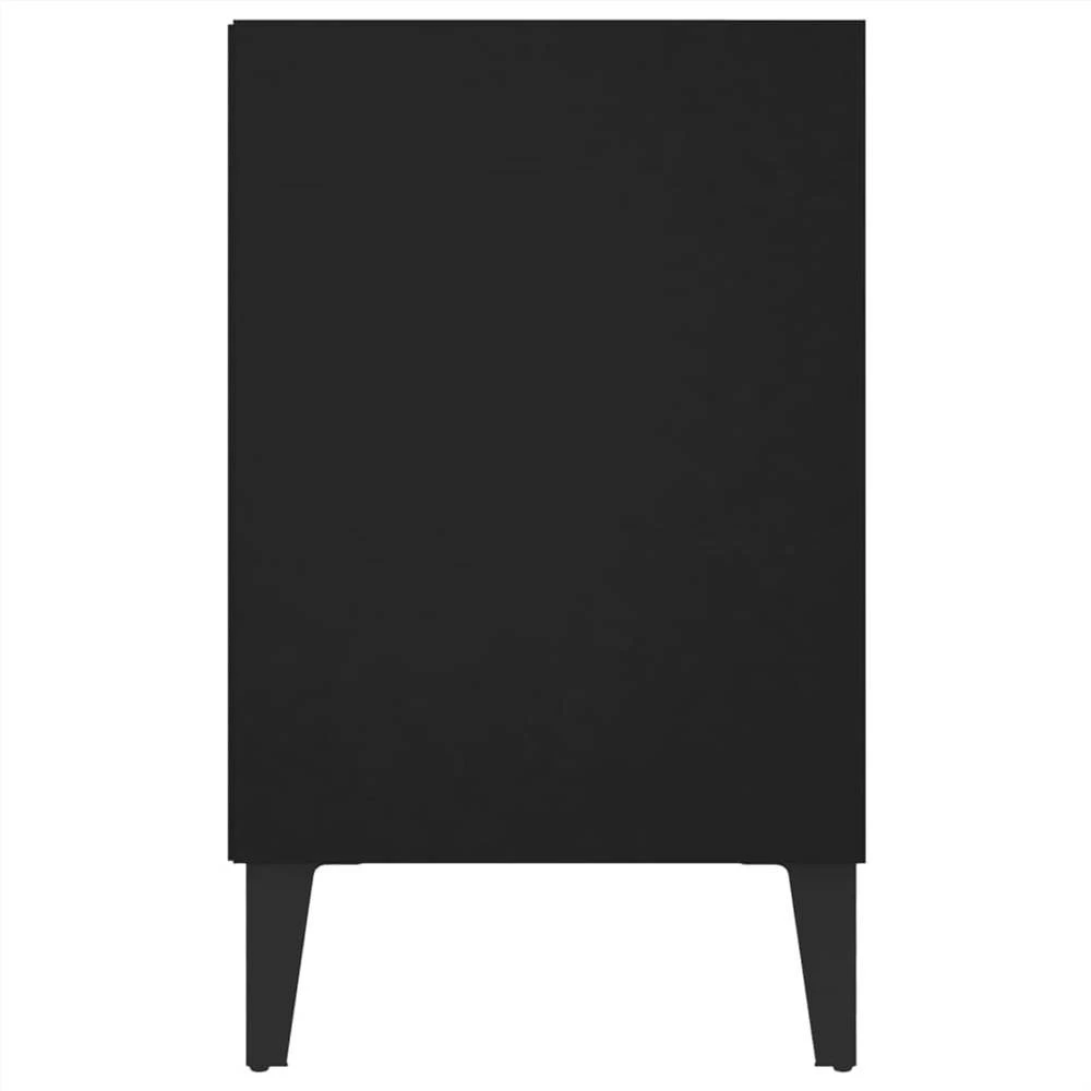 TV Cabinet With Metal Legs Black 103.5x30x50 Cm 5 TV Cabinet With Metal Legs Black 103.5x30x50 Cm - Image 5