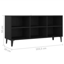TV Cabinet With Metal Legs Black 103.5x30x50 Cm -NEWTRAL Sales Shop TV Cabinet with Metal Legs Black 103 5x30x50 cm 473413 5