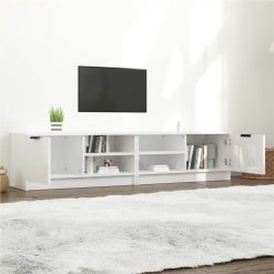 TV Cabinets 2 Pcs High Gloss White 80x35x36.5cm Engineered Wood -NEWTRAL Sales Shop TV Cabinets 2 pcs High Gloss White 80x35x36 5cm Engineered Wood 513912 2