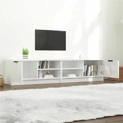 TV Cabinets 2 Pcs High Gloss White 80x35x36.5cm Engineered Wood 8 TV Cabinets 2 Pcs High Gloss White 80x35x36.5cm Engineered Wood -NEWTRAL Sales Shop TV Cabinets 2 pcs High Gloss White 80x35x36 5cm Engineered Wood 513912 2
