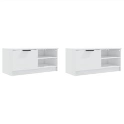 TV Cabinets 2 Pcs High Gloss White 80x35x36.5cm Engineered Wood -NEWTRAL Sales Shop TV Cabinets 2 pcs High Gloss White 80x35x36 5cm Engineered Wood 513912 3