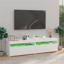 TV Cabinets 2 Pcs With LED Lights High Gloss White 75x35x40 Cm -NEWTRAL Sales Shop TV Cabinets 2 pcs with LED Lights High Gloss White 75x35x40 cm 509313 4