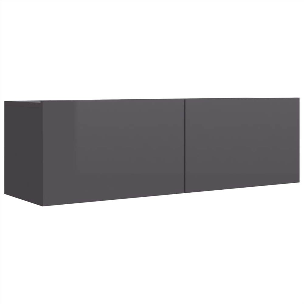 TV Cabinets 3 pcs High Gloss Grey Chipboard TV Cabinets 3 Pcs High Gloss Grey Chipboard -NEWTRAL Sales Shop TV Cabinets 3 pcs High Gloss Grey Chipboard 481395 4