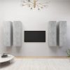 TV Cabinets 4 Pcs Concrete Grey 30.5x30x110 Cm Chipboard