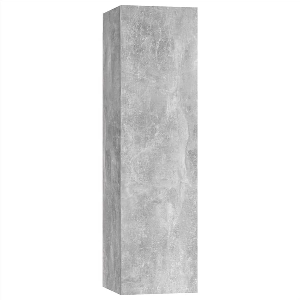 TV Cabinets 4 Pcs Concrete Grey 30.5x30x110 Cm Chipboard 4 TV Cabinets 4 Pcs Concrete Grey 30.5x30x110 Cm Chipboard - Image 4