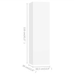 TV Cabinets 4 Pcs White 30.5x30x110 Cm Chipboard -NEWTRAL Sales Shop TV Cabinets 4 pcs White 30 5x30x110 cm Chipboard 473747 4