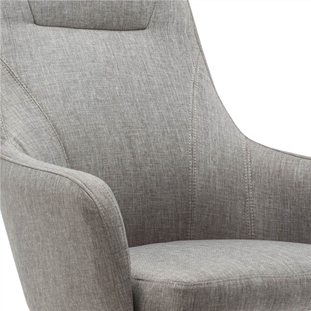 Techni Modern Leisure Polyester Swivel Chair Height Adjustable with Curved Backrest and Casters for Living Room, Bedroom, Dining Room, Office - Gray Techni Modern Leisure Polyester Swivel Chair Height Adjustable With Curved Backrest And Casters For Living Room, Bedroom, Dining Room, Office - Gray -NEWTRAL Sales Shop Techni Mobili Comfy Height Adjustable Rolling Office Desk Chair with Wheels 469968 0