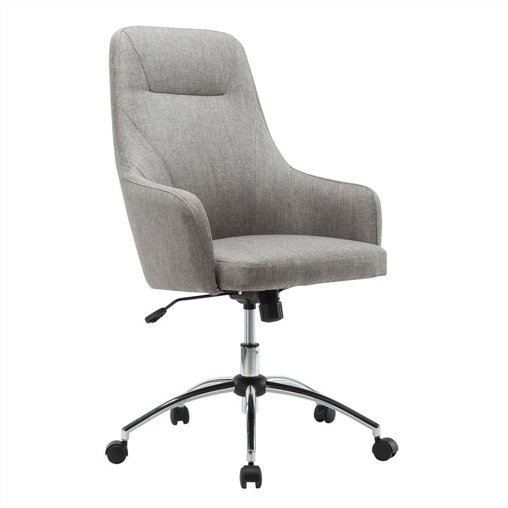 Techni Modern Leisure Polyester Swivel Chair Height Adjustable with Curved Backrest and Casters for Living Room, Bedroom, Dining Room, Office - Gray Techni Modern Leisure Polyester Swivel Chair Height Adjustable With Curved Backrest And Casters For Living Room, Bedroom, Dining Room, Office - Gray -NEWTRAL Sales Shop Techni Mobili Comfy Height Adjustable Rolling Office Desk Chair with Wheels 469968 5