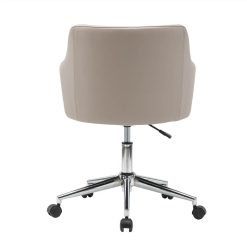 Techni Modern Leisure Polyester Swivel Chair Height Adjustable With Curved Backrest And Casters For Living Room, Bedroom, Dining Room, Office - Beige 2 Techni Modern Leisure Polyester Swivel Chair Height Adjustable With Curved Backrest And Casters For Living Room, Bedroom, Dining Room, Office - Beige -NEWTRAL Sales Shop Techni Mobili Comfy and Classy Home Office Chair 469971 1