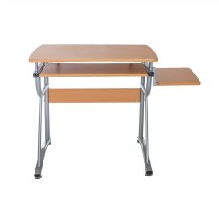 Techni Mobili 43" Computer Desk With Slide-out Keyboard Tray, Side Shelf, MDF Tabletop And Metal Frame, For Game Room, Small Space, Study Room - Cherry -NEWTRAL Sales Shop Techni Mobili Compact Computer Desk with Side Shelf and Keyboard Panel Cherry 471485 1