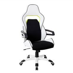 Techni Home Office Adjustable Rotatable Gaming Chair With Ergonomic High Backrest And Lumbar Support - Black + White 4 Techni Home Office Adjustable Rotatable Gaming Chair With Ergonomic High Backrest And Lumbar Support - Black + White -NEWTRAL Sales Shop Techni Mobili Ergonomic Essential Racing Style Home amp Office Chair White 469961 3