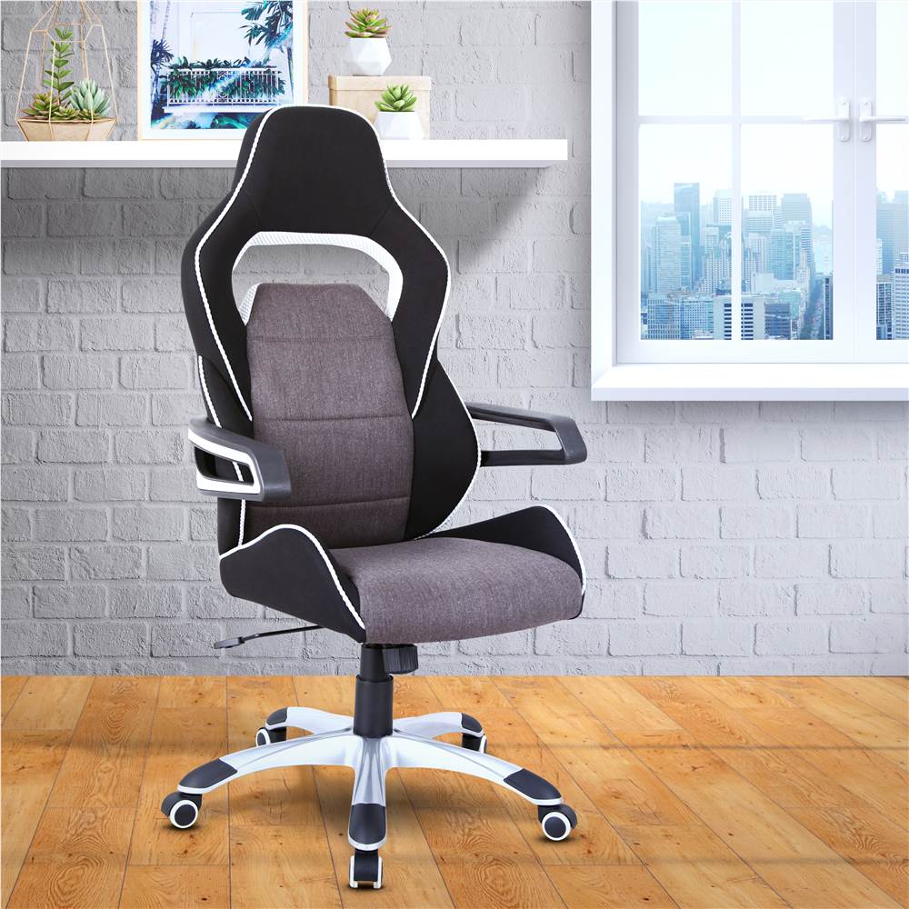 Techni Home Office Fabric Adjustable Rotatable Chair with Ergonomic High Backrest and Lumbar Support - Black Techni Home Office Fabric Adjustable Rotatable Chair With Ergonomic High Backrest And Lumbar Support - Black -NEWTRAL Sales Shop Techni Mobili Ergonomic Upholstered Racing Style Home amp Office Chair Grey Black 469958 0