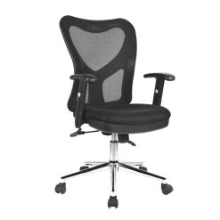 Techni Home Office Mesh Adjustable Rotatable Gaming Chair With Ergonomic Backrest And Chrome Base - Black -NEWTRAL Sales Shop Techni Mobili High Back Mesh Office Chair With Chrome Base Black 469972 2