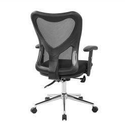 Techni Home Office Mesh Adjustable Rotatable Gaming Chair With Ergonomic Backrest And Chrome Base - Black -NEWTRAL Sales Shop Techni Mobili High Back Mesh Office Chair With Chrome Base Black 469972 5