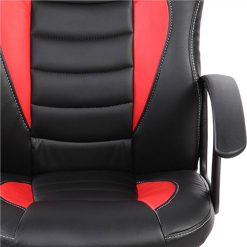 Techni Modern Leisure Leather Swivel Chair Height Adjustable With Curved Backrest And Casters For Living Room, Bedroom, Dining Room, Office - Red -NEWTRAL Sales Shop Techni Mobili Kid s Gaming and Student Racer Chair with Wheels Red 469914 3