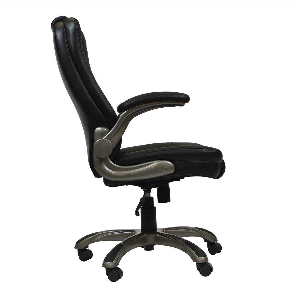 Techni Home Office Adjustable Rotatable Gaming Chair with Ergonomic Backrest and Flip-up Armrests - Black Techni Home Office Adjustable Rotatable Gaming Chair With Ergonomic Backrest And Flip-up Armrests - Black -NEWTRAL Sales Shop Techni Mobili Medium Back Executive Office Chair with Flip up Arms Black 469937 1