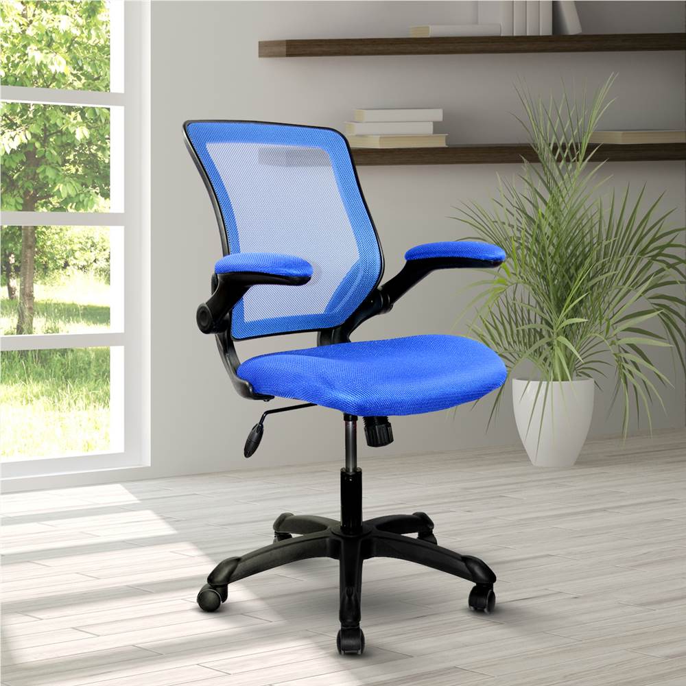 Techni Home Office Adjustable Rotatable Chair with Ergonomic Mesh Backrest and Flip-Up Armrest - Blue Techni Home Office Adjustable Rotatable Chair With Ergonomic Mesh Backrest And Flip-Up Armrest - Blue -NEWTRAL Sales Shop Techni Mobili Mesh Task Office Chair with Flip Up Arms Blue 469928 1