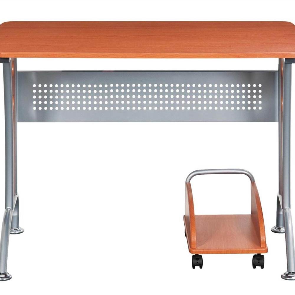 Techni Mobili 44" Computer Desk with Mobile CPU Caddy, MDF Tabletop and Metal Frame, for Game Room, Small Space, Study Room - Brown Techni Mobili 44" Computer Desk With Mobile CPU Caddy, MDF Tabletop And Metal Frame, For Game Room, Small Space, Study Room - Brown -NEWTRAL Sales Shop Techni Mobili Modern Computer Desk With Mobile CPU Caddy Dark Honey 471486 3