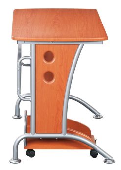 Techni Mobili 44" Computer Desk With Mobile CPU Caddy, MDF Tabletop And Metal Frame, For Game Room, Small Space, Study Room - Brown 5 Techni Mobili 44" Computer Desk With Mobile CPU Caddy, MDF Tabletop And Metal Frame, For Game Room, Small Space, Study Room - Brown -NEWTRAL Sales Shop Techni Mobili Modern Computer Desk With Mobile CPU Caddy Dark Honey 471486 4