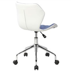 Techni Modern Leisure Polyester Swivel Chair Height Adjustable With Curved Backrest And Casters For Living Room, Bedroom, Dining Room, Office - Blue -NEWTRAL Sales Shop Techni Mobili Modern Height Adjustable Office Task Chair Blue 469966 1