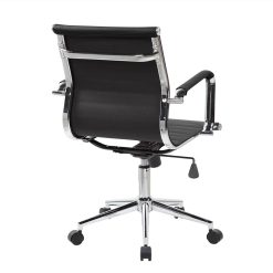 Techni Home Office Adjustable Rotatable Chair With Ergonomic Backrest And Lumbar Support - Black -NEWTRAL Sales Shop Techni Mobili Modern Medium Back Executive Office Chair Black 469938 2