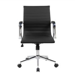 Techni Home Office Adjustable Rotatable Chair With Ergonomic Backrest And Lumbar Support - Black -NEWTRAL Sales Shop Techni Mobili Modern Medium Back Executive Office Chair Black 469938 5