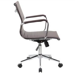 Techni Home Office Adjustable Rotatable Chair With Ergonomic Backrest And Lumbar Support - Brown -NEWTRAL Sales Shop Techni Mobili Modern Medium Back Executive Office Chair Chocolate 469939 4