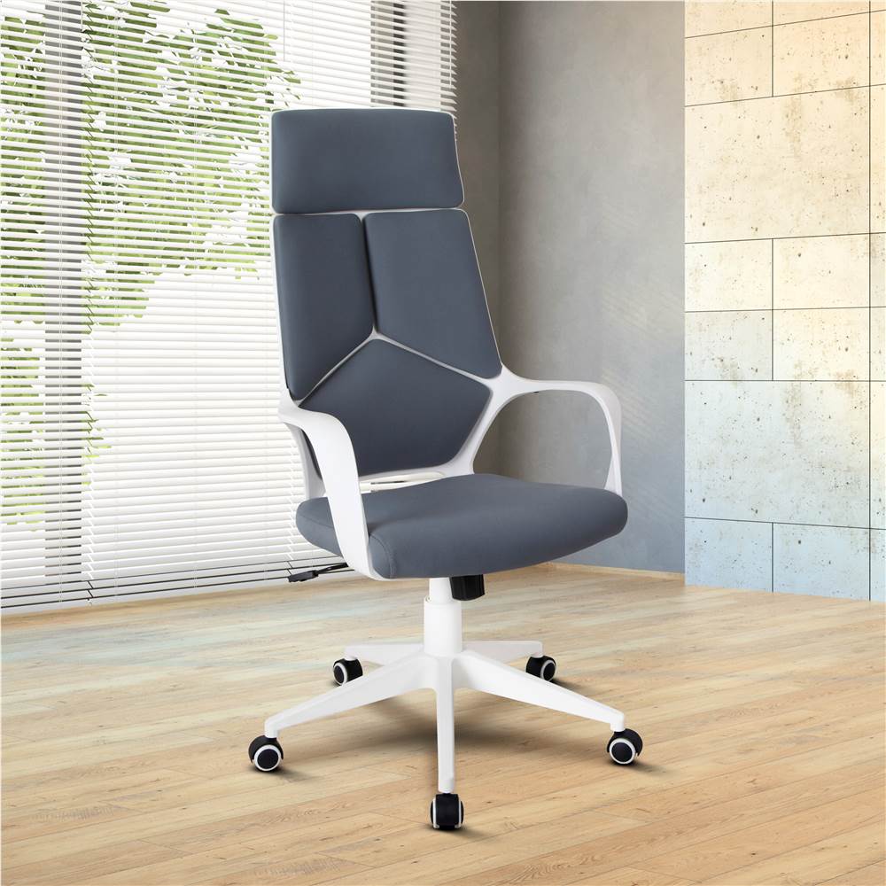 Techni Home Office Fabric Adjustable Rotatable Chair with Ergonomic High Backrest and Casters - Gray Techni Home Office Fabric Adjustable Rotatable Chair With Ergonomic High Backrest And Casters - Gray -NEWTRAL Sales Shop Techni Mobili Modern Studio Office Chair Grey White 469964 6