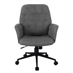 Techni Home Office Tufted Upholstered Adjustable Rotatable Chair With Ergonomic Backrest And Casters - Gray 5 Techni Home Office Tufted Upholstered Adjustable Rotatable Chair With Ergonomic Backrest And Casters - Gray -NEWTRAL Sales Shop Techni Mobili Modern Upholstered Tufted Office Chair with Arms Grey 469962 4