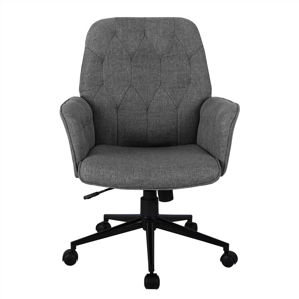 Techni Home Office Tufted Upholstered Adjustable Rotatable Chair with Ergonomic Backrest and Casters - Gray Techni Home Office Tufted Upholstered Adjustable Rotatable Chair With Ergonomic Backrest And Casters - Gray -NEWTRAL Sales Shop Techni Mobili Modern Upholstered Tufted Office Chair with Arms Grey 469962 4